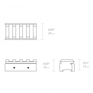 Hawke Adaptor Base 11mm(Airgun) 3/8(Rifle) to Weaver/Picatinny รหัส 22400