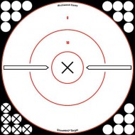 Shoot-N-C White/Black Bull's-Eye X Targets,12" Bull’s-Eye X 5 Targets, 120 Pasters รหัส 34019